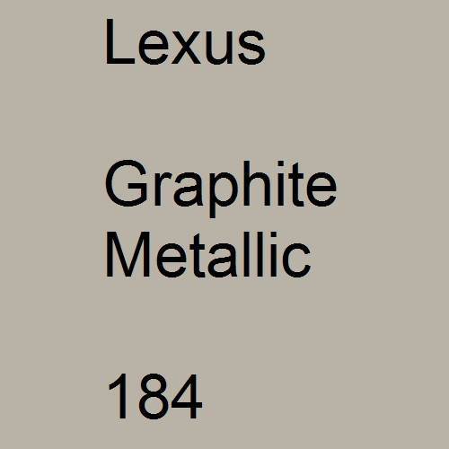 Lexus, Graphite Metallic, 184.